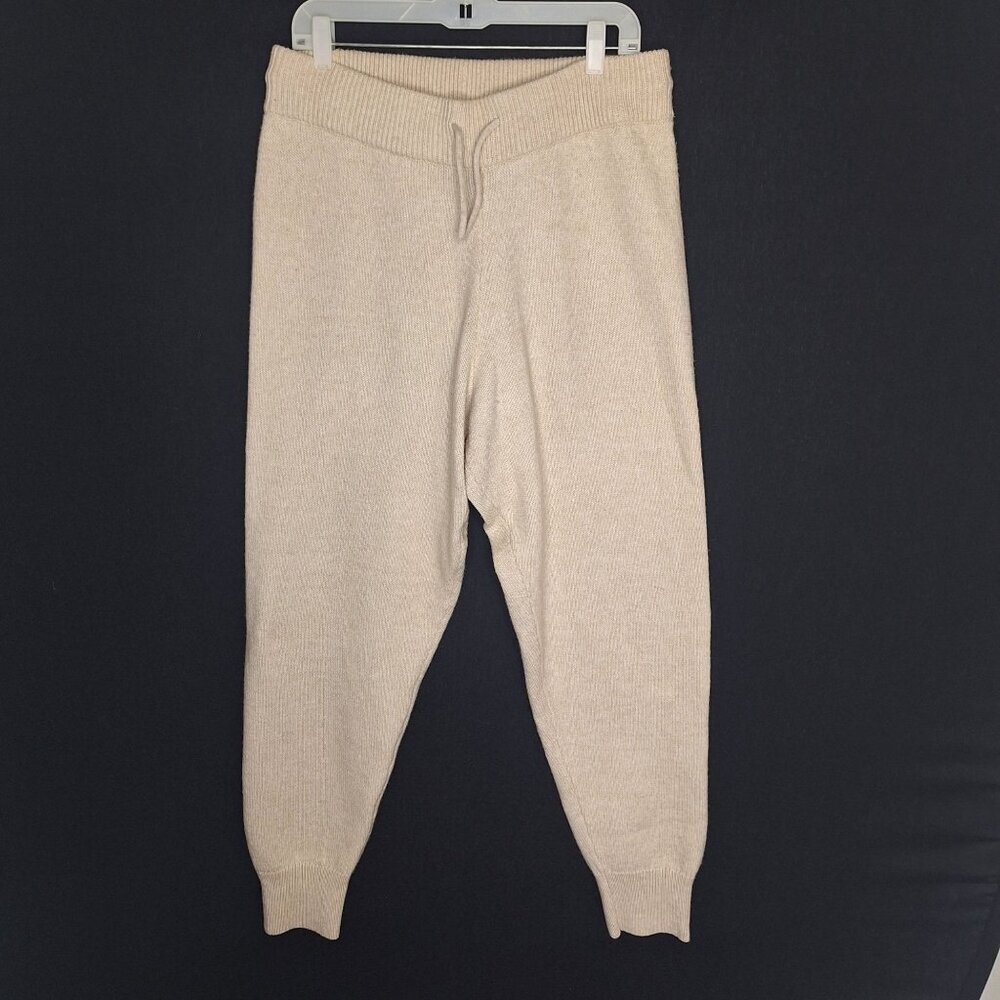 💙 H&M Knit Thick Joggers Size L/XL Warm Cozy Preppy Casual Loungewear Outdoors